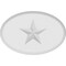 Ekena Millwork Standard Dalton Star Rosette With Rounded Edge, 5"W x 3 1/4"H x 1"P ROSP050X033X100DAL08 - alternate 2